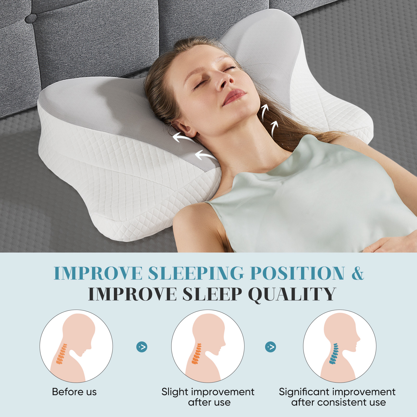 Ergonomic Memory Foam Neck Pillow view 4