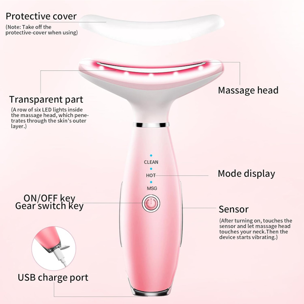 LED Neck & Face Sculpting Massager view 3
